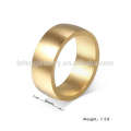 Fashion stainless steel plain gold bands ring,gold ring design for female jewelry